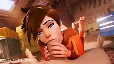 Секс ролик с Дивой, Трейсер и другими сучками из Overwatch